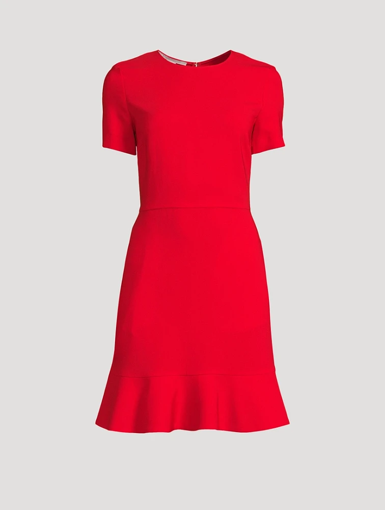 Ruffle-Trimmed Midi Dress