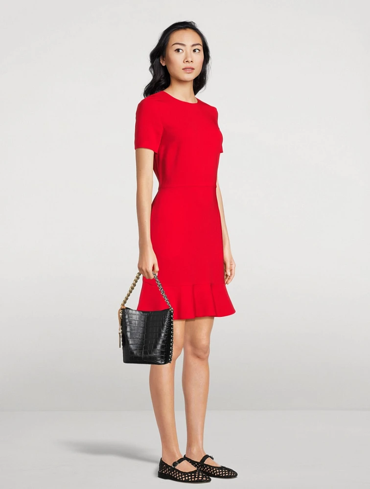 Ruffle-Trimmed Midi Dress