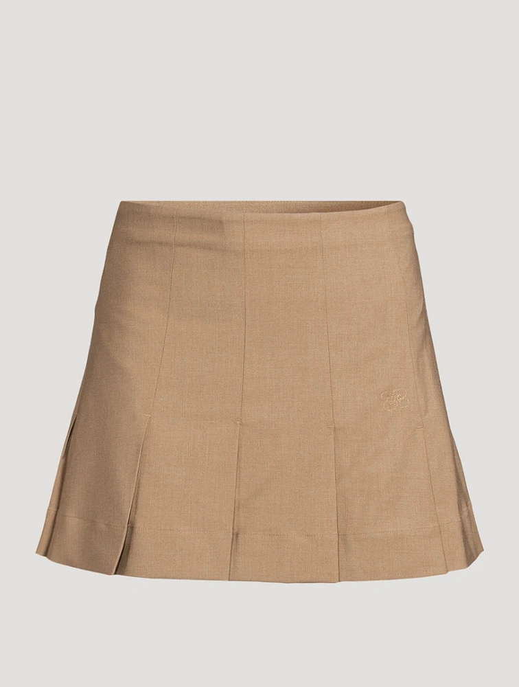 Pleated Mini Skirt