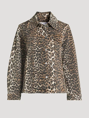 Denim Jacket Leopard Print