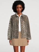 Denim Jacket Leopard Print