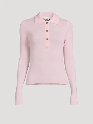 Merino Wool Polo Sweater
