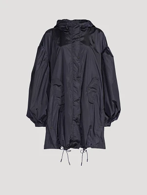 Puff-Sleeve Trapeze Parka