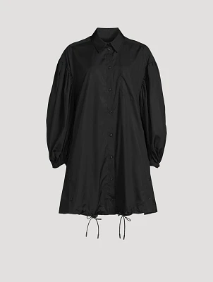 Puff-Sleeve Shirt Dress
