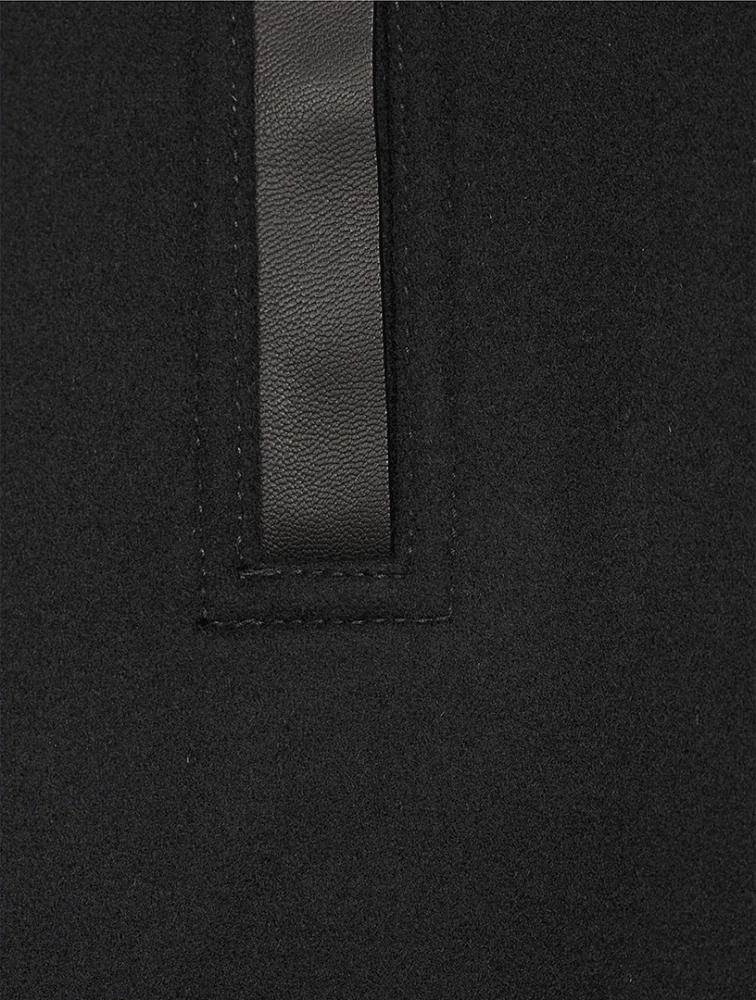 Cole Wool Double-Breasted Jacket With Shearling Collar