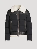 Robert Mixed-Media Shearling Down Jacket
