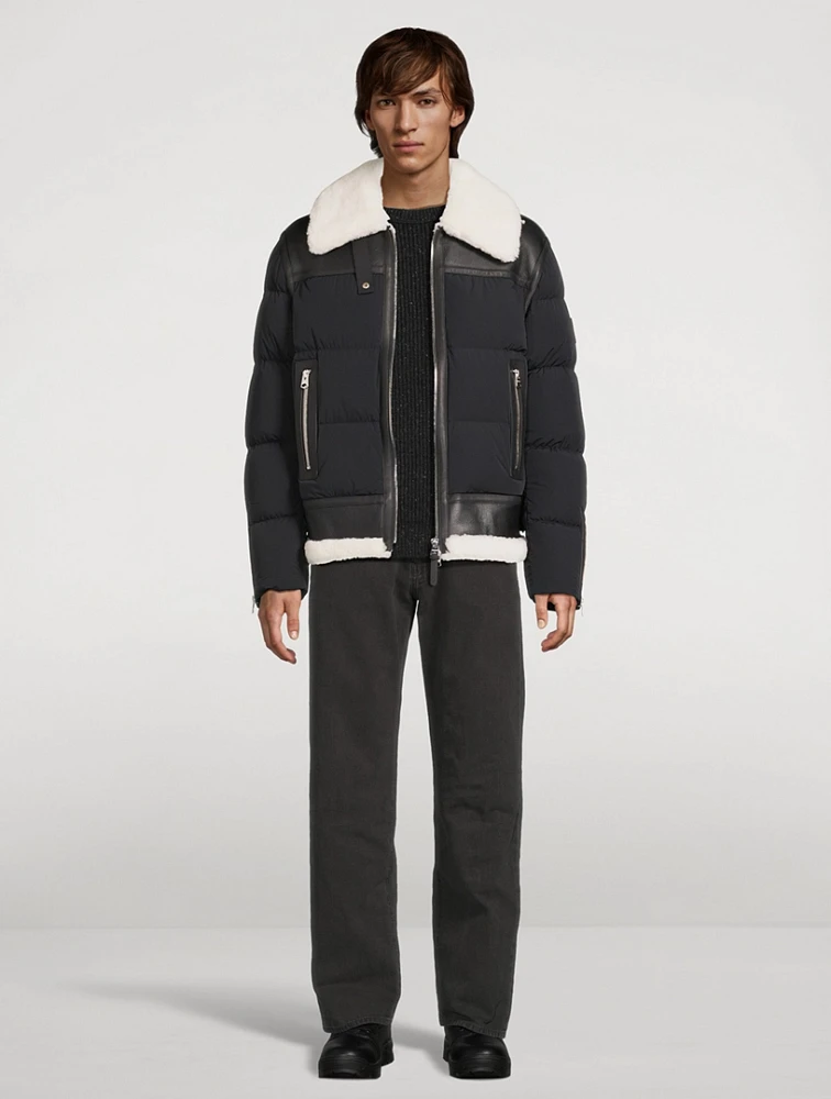 Robert Mixed-Media Shearling Down Jacket