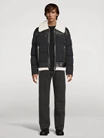 Robert Mixed-Media Shearling Down Jacket
