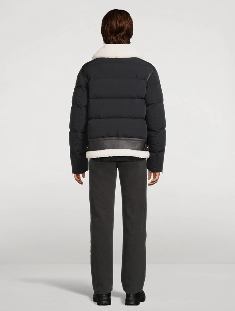 Robert Mixed-Media Shearling Down Jacket