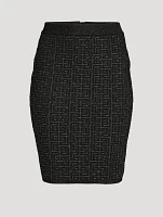 Monogram Metallic Knit Skirt