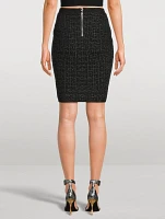 Monogram Metallic Knit Skirt