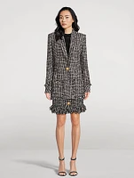Fringed Tweed Blazer