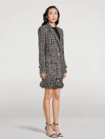 Fringed Tweed Blazer