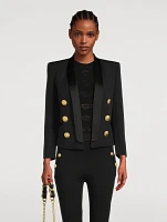 Grain de Poudre Wool Tuxedo Jacket