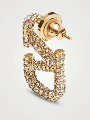 VLogo Pavé Crystal Earrings