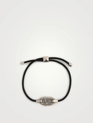 Crystal VLogo Rockstud Bracelet