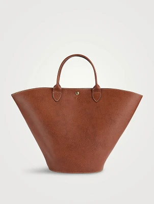 XL Épure Leather Tote Bag