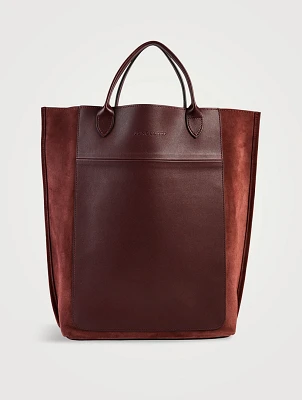 Medium Cabas Leather And Suede Tote Bag