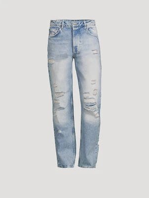 Hazlow Nu Heritage Trashed Straight-Leg Jeans