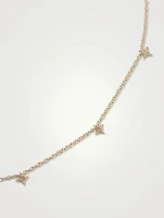 14K Gold Seven Diamond Sparkle Necklace