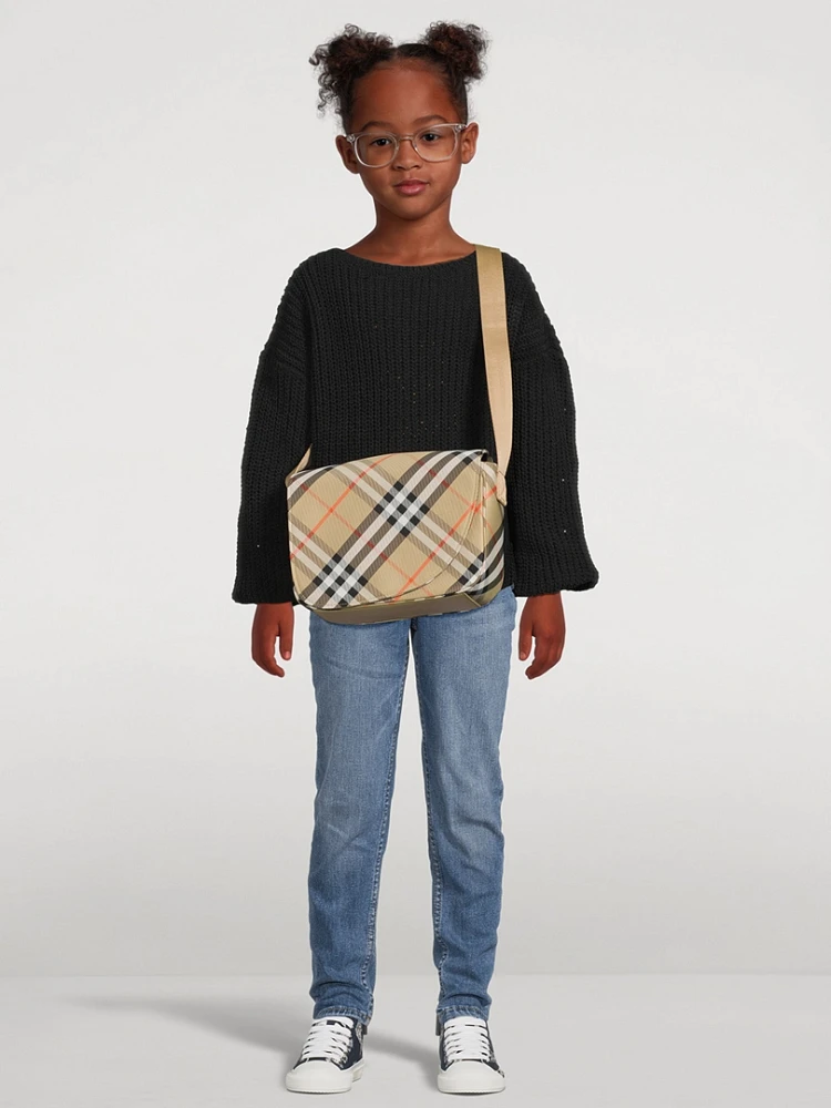 Check Messenger Bag