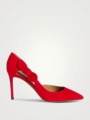 Very Bow Tie Suede Pumps