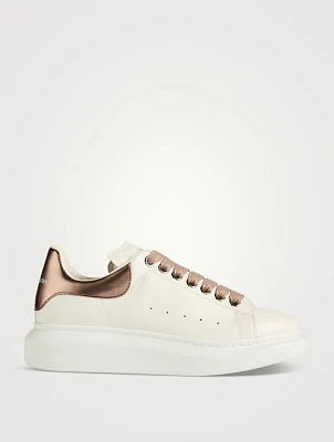 Oversized Metallic Leather Sneakers