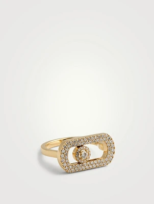 So Move Pavé 18K Gold Ring With Diamonds