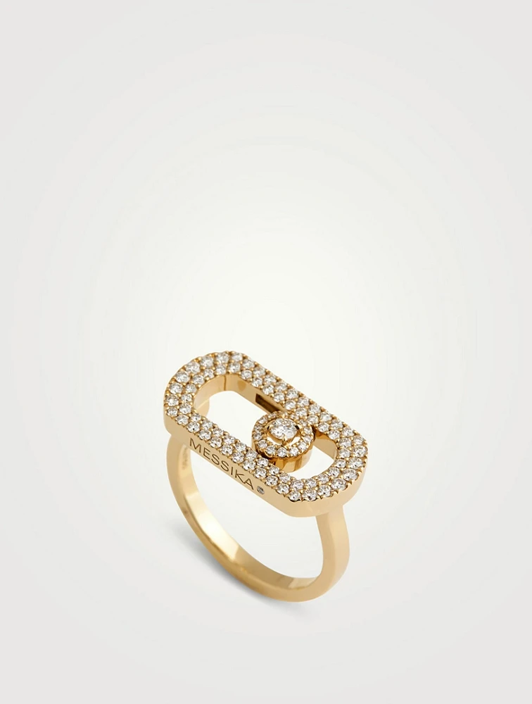 So Move Pavé 18K Gold Ring With Diamonds