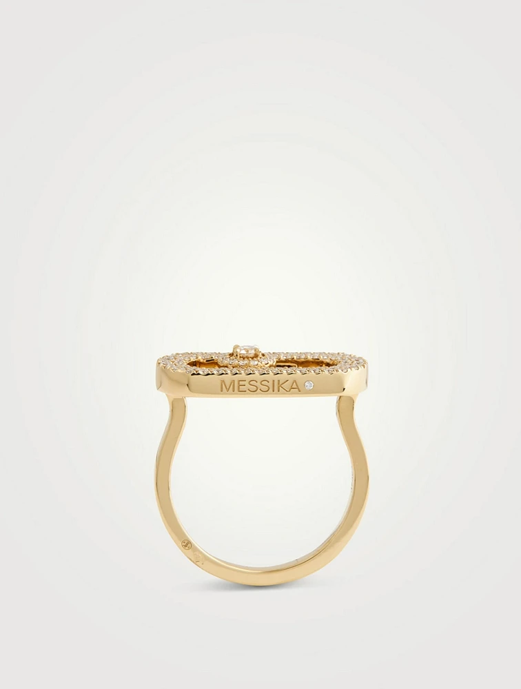 So Move Pavé 18K Gold Ring With Diamonds