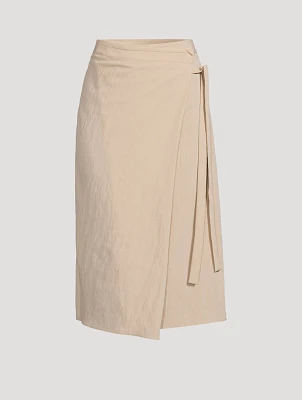 Asymmetric Wrap Skirt