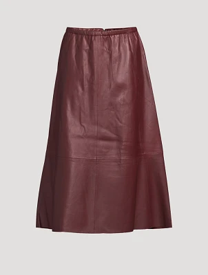 Leather Midi Skirt