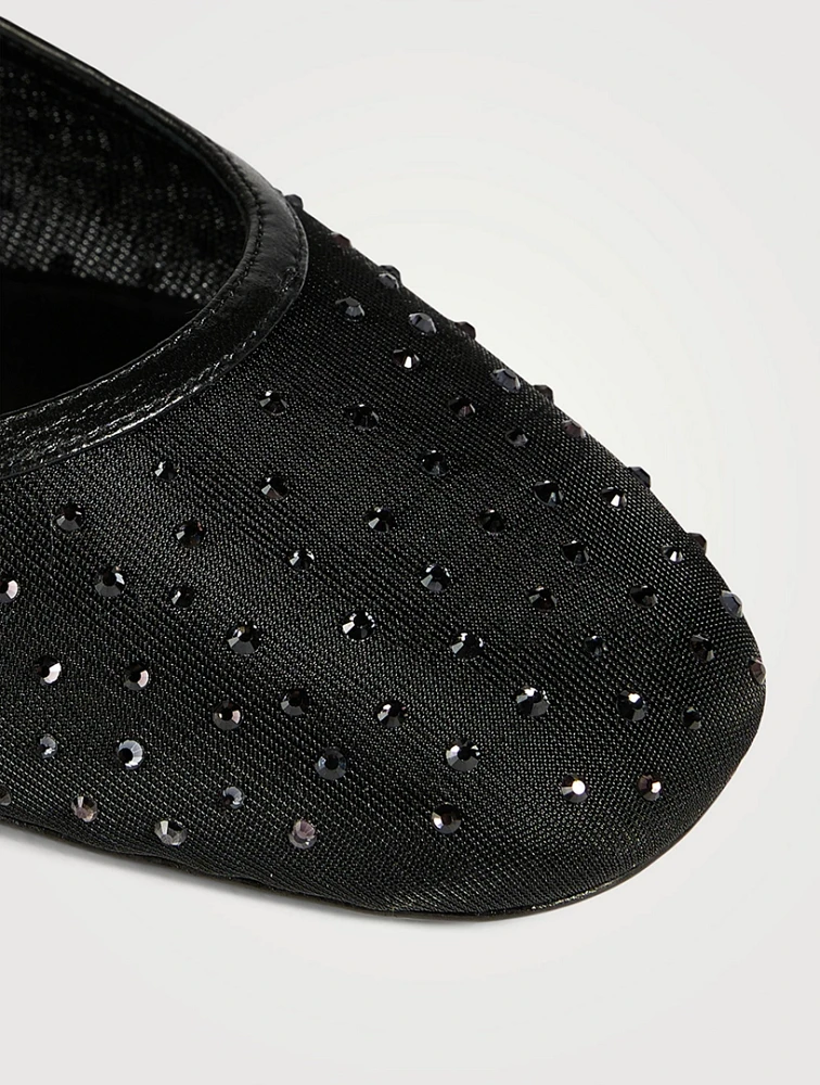 Arabella Embellished Mesh Ballet Flats