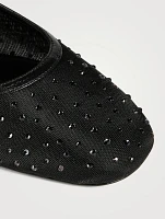 Arabella Embellished Mesh Ballet Flats