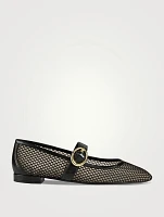 Arabella Mesh Mary Jane Ballet Flats