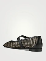 Arabella Mesh Mary Jane Ballet Flats