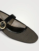 Arabella Mesh Mary Jane Ballet Flats
