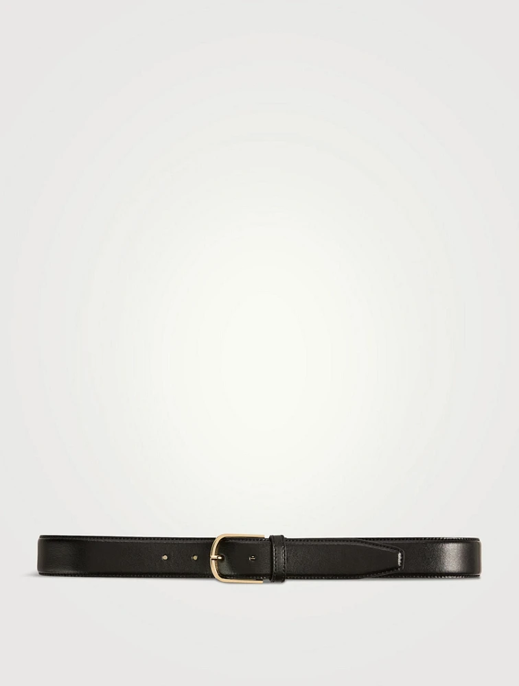 Wide Leather Trouser Belt