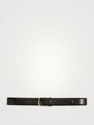 Wide Leather Trouser Belt