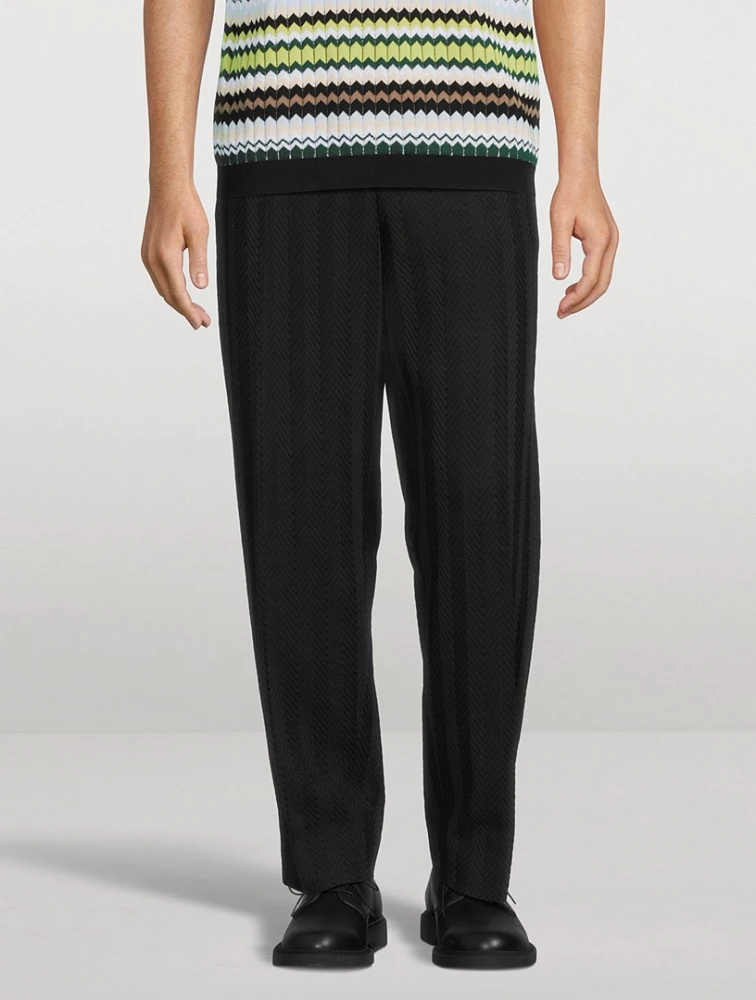 Zig Zag Tapered Trousers