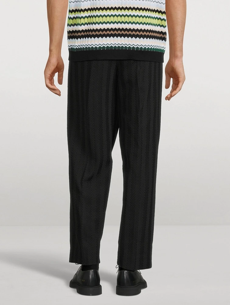 Zig Zag Tapered Trousers