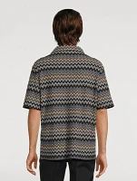 Camp Shirt Zig Zag Print