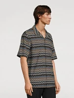 Camp Shirt Zig Zag Print