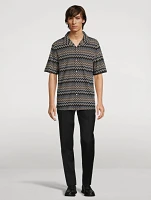 Camp Shirt Zig Zag Print