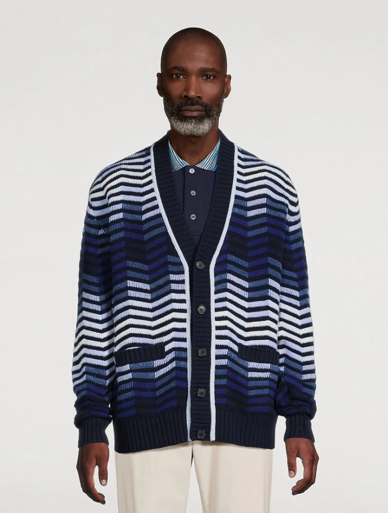 Zig Zag Wool Cardigan