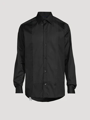 Slim-Fit Striped Bib Formal Shirt