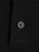 Wool Long-Sleeve Polo Sweater