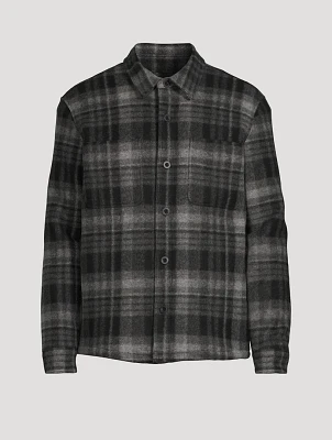 Plaid Sherpa-Lined Shirt Jacket