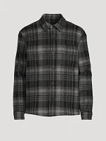 Plaid Sherpa-Lined Shirt Jacket