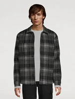Plaid Sherpa-Lined Shirt Jacket